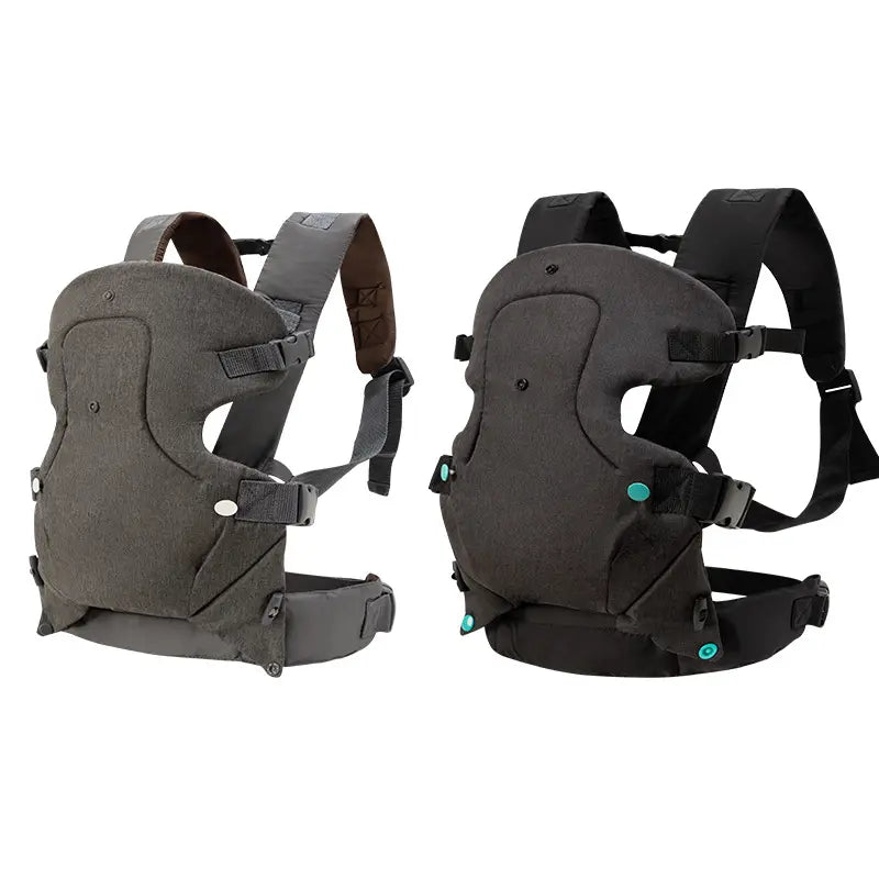 Hands-Free Baby Wrap Carrier, Flip 4-in-1 Advanced Carrier, Convertible Face in or Out or Front or Back, with Washable bib Included, Ergonomic, Travel with Baby Easily, Relieve Fatigue, Newborns and Older Babies, Maximum Load Bearing 32 lbs SpringStatemen