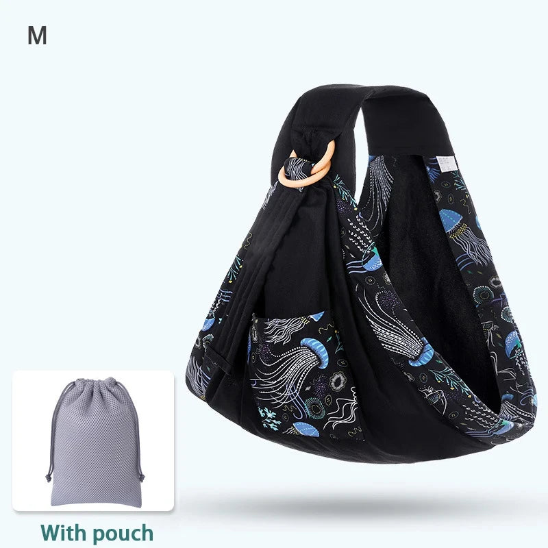 Hands-Free Baby Wrap Carrier, Flip 4-in-1 Advanced Carrier, Convertible Face in or Out or Front or Back, with Washable bib Included, Ergonomic, Travel with Baby Easily, Relieve Fatigue, Newborns and Older Babies, Maximum Load Bearing 32 lbs SpringStatemen