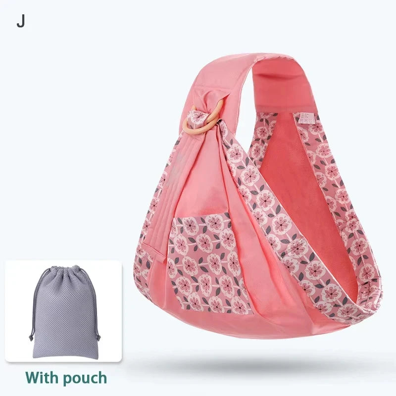 Hands-Free Baby Wrap Carrier, Flip 4-in-1 Advanced Carrier, Convertible Face in or Out or Front or Back, with Washable bib Included, Ergonomic, Travel with Baby Easily, Relieve Fatigue, Newborns and Older Babies, Maximum Load Bearing 32 lbs SpringStatemen