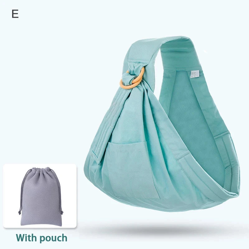 Hands-Free Baby Wrap Carrier, Flip 4-in-1 Advanced Carrier, Convertible Face in or Out or Front or Back, with Washable bib Included, Ergonomic, Travel with Baby Easily, Relieve Fatigue, Newborns and Older Babies, Maximum Load Bearing 32 lbs SpringStatemen