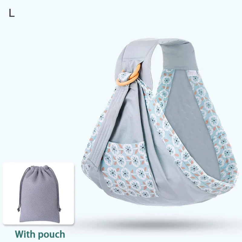 Hands-Free Baby Wrap Carrier, Flip 4-in-1 Advanced Carrier, Convertible Face in or Out or Front or Back, with Washable bib Included, Ergonomic, Travel with Baby Easily, Relieve Fatigue, Newborns and Older Babies, Maximum Load Bearing 32 lbs SpringStatemen
