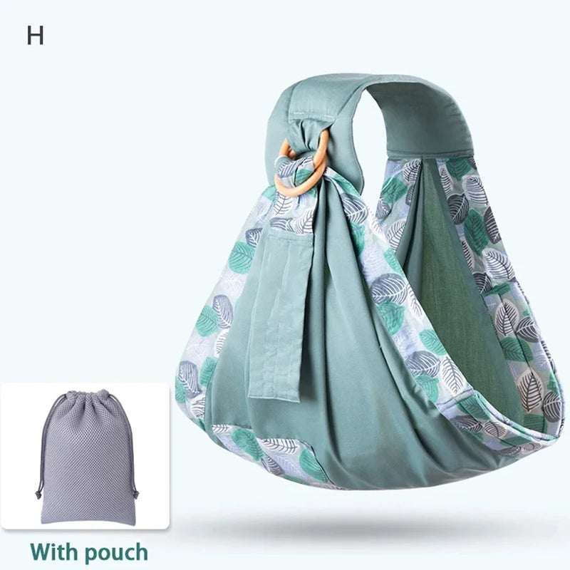 Hands-Free Baby Wrap Carrier, Flip 4-in-1 Advanced Carrier, Convertible Face in or Out or Front or Back, with Washable bib Included, Ergonomic, Travel with Baby Easily, Relieve Fatigue, Newborns and Older Babies, Maximum Load Bearing 32 lbs SpringStatemen