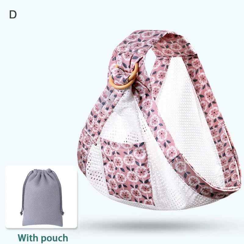 Hands-Free Baby Wrap Carrier, Flip 4-in-1 Advanced Carrier, Convertible Face in or Out or Front or Back, with Washable bib Included, Ergonomic, Travel with Baby Easily, Relieve Fatigue, Newborns and Older Babies, Maximum Load Bearing 32 lbs SpringStatemen