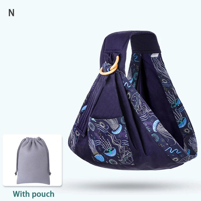 Hands-Free Baby Wrap Carrier, Flip 4-in-1 Advanced Carrier, Convertible Face in or Out or Front or Back, with Washable bib Included, Ergonomic, Travel with Baby Easily, Relieve Fatigue, Newborns and Older Babies, Maximum Load Bearing 32 lbs SpringStatemen